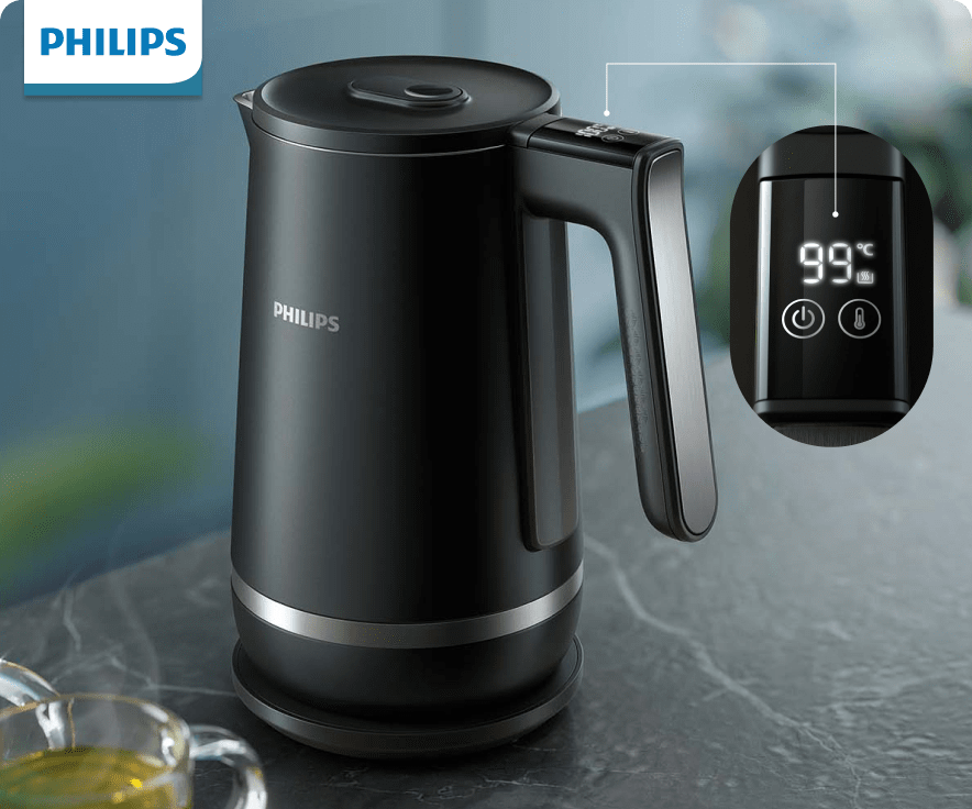 Czajnik Philips HD9396/90 serii 7000 z podwójnymi ściankami Czajnik Philips HD9396/90 serii 7000 z podwójnymi ściankami