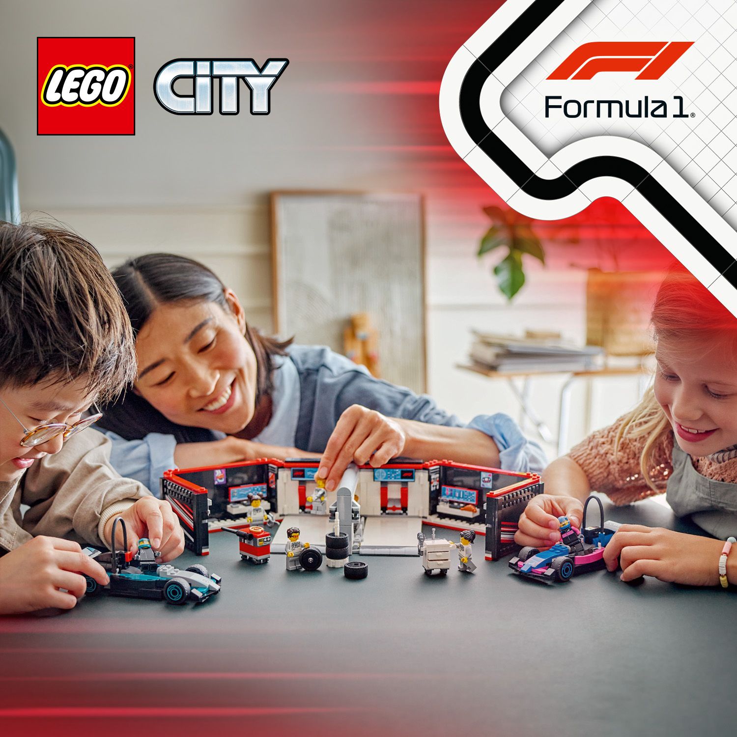 Zestaw z garażem i bolidami LEGO® City F1®