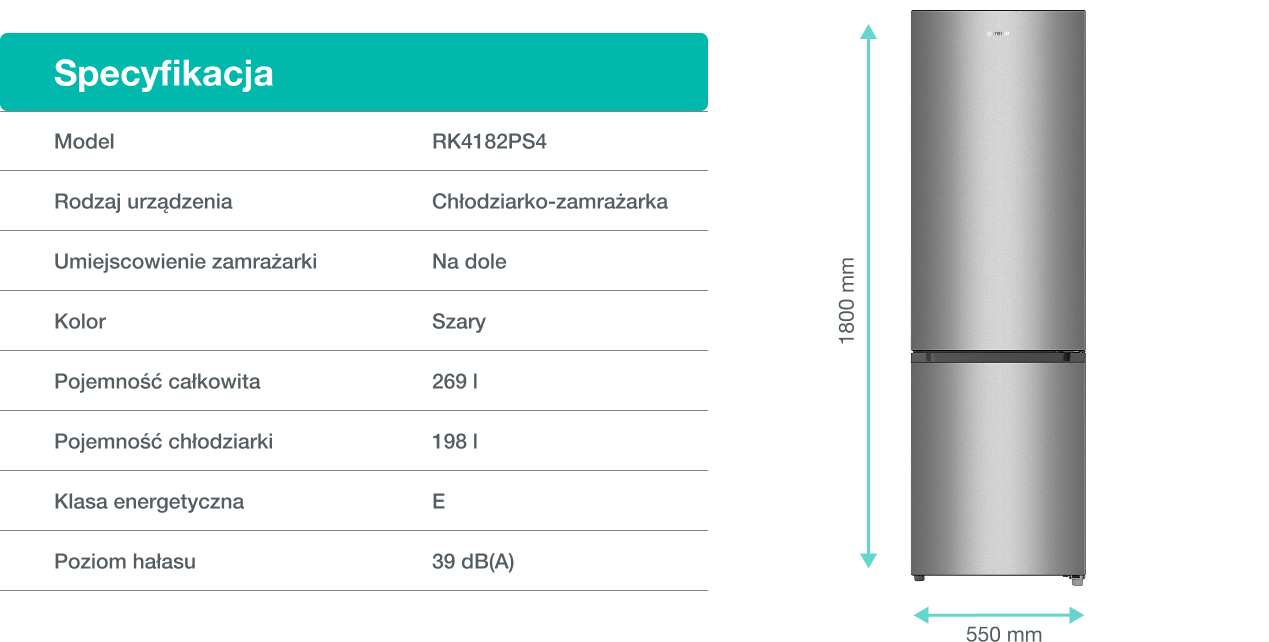 Image: Gorenje fridge RK4182PS4 Gorenje fridge RK4182PS4