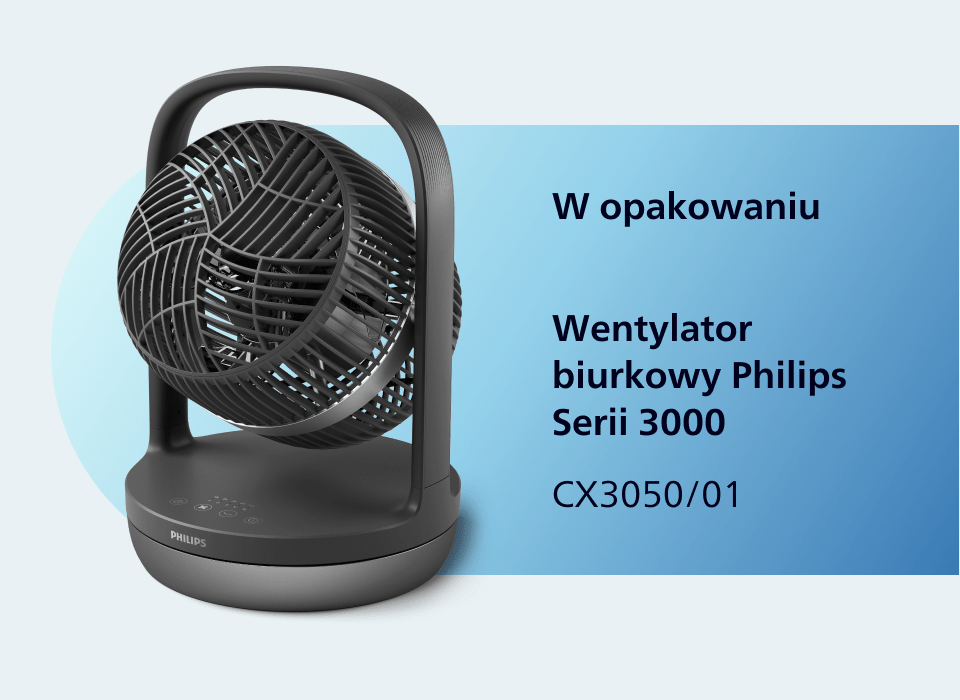 W opakowaniu czarny wiatrak CX3050/01 W opakowaniu czarny wiatrak CX3050/01