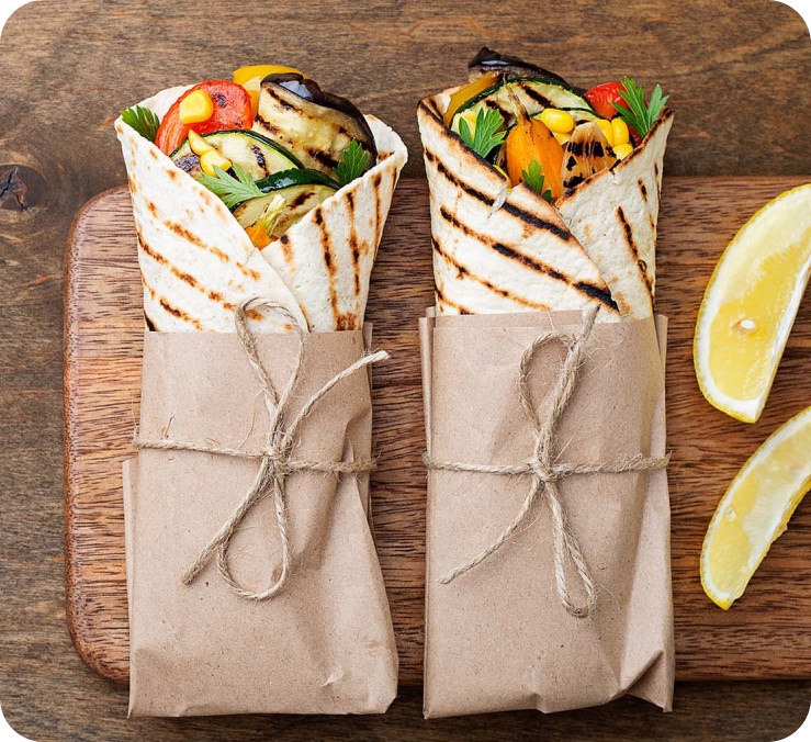 Opiekana tortilla z cukinią i papryką Opiekana tortilla z cukinią i papryką