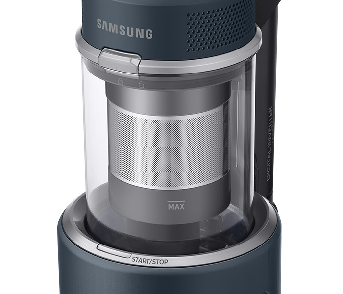 Zbliżenie na szczegóły designu odkurzacza VS20B95973B Zbliżenie na szczegóły designu odkurzacza VS20B95973B Samsung