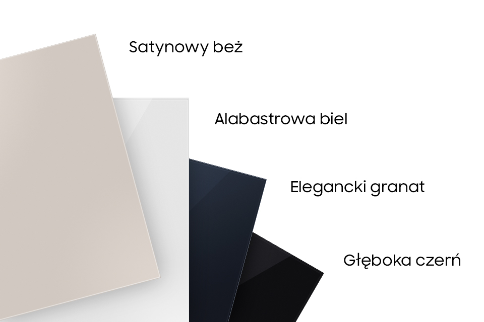 Cztery panele w różnych kolorach do zmywarki Panele w czterech kolorach dostępne dla zmywarki DW60BB890UAPET