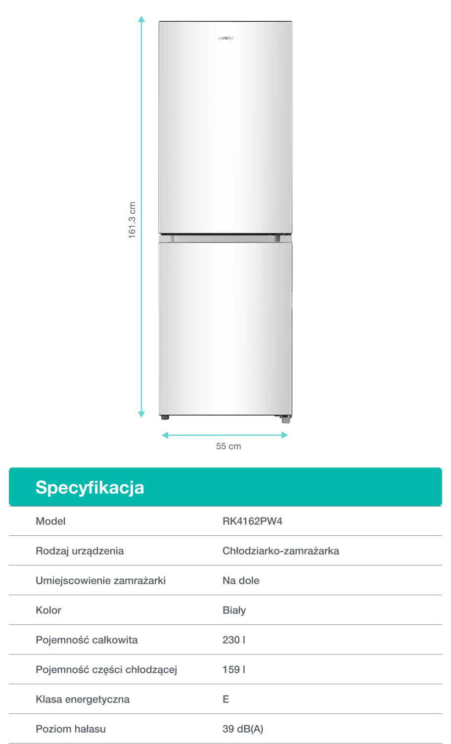 Image: Gorenje fridge RK4162PW4 Gorenje fridge RK4162PW4
