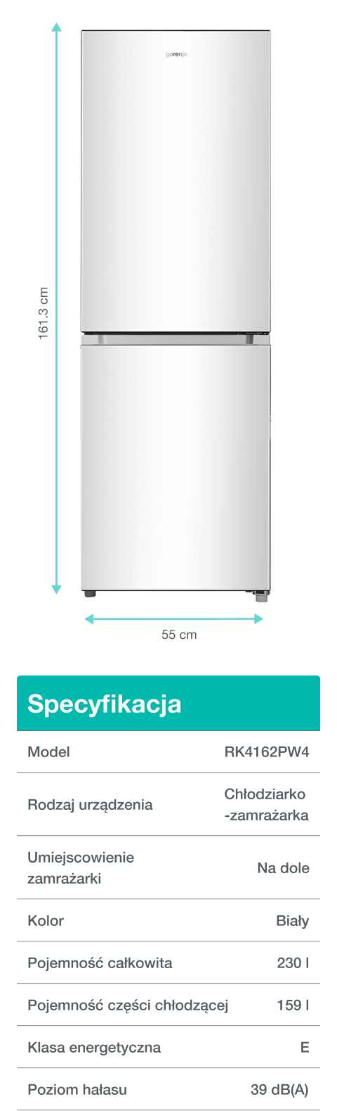 Image: Gorenje fridge RK4162PW4 Gorenje fridge RK4162PW4