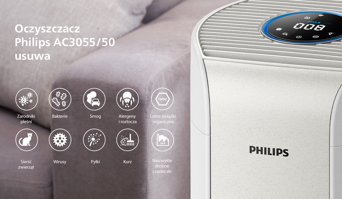 oczyszczacz Philips radzi sobie z wieloma zanieczyszczeniami powietrza oczyszczacz Philips radzi sobie z wieloma zanieczyszczeniami powietrza