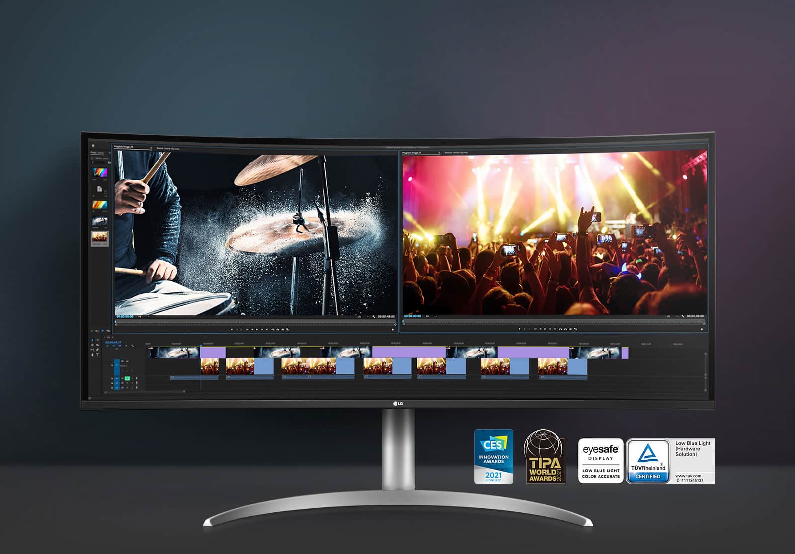 Zakrzywiony monitor LG UltraWide™: Zobacz więcej, twórz lepiej