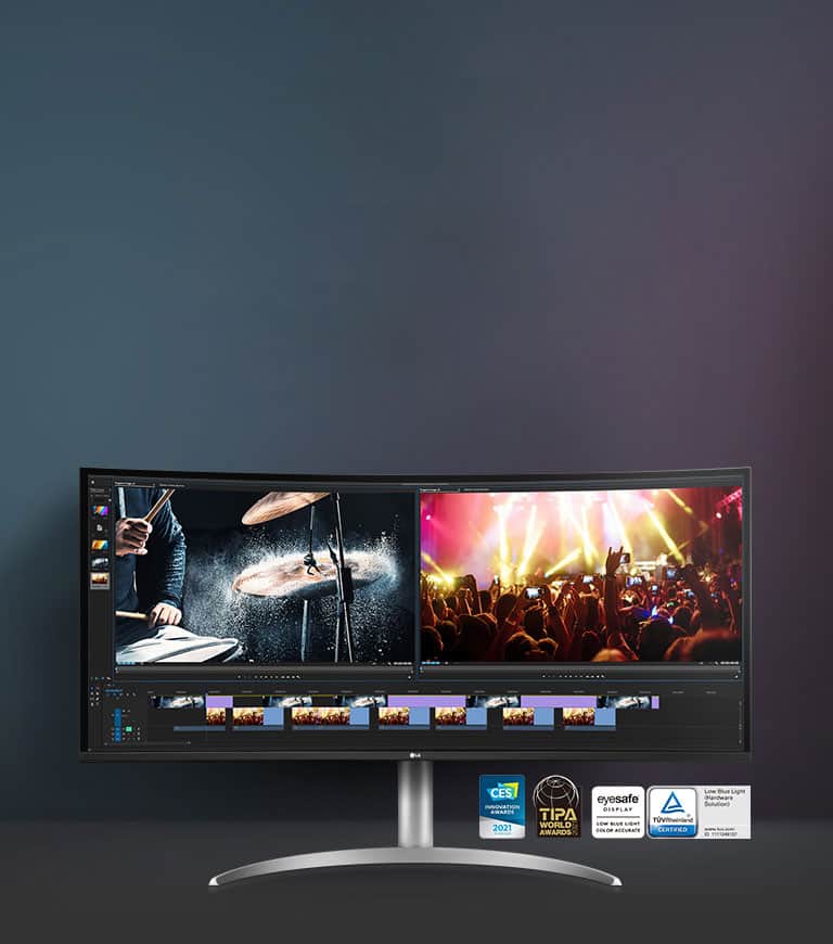 Zakrzywiony monitor LG UltraWide™: Zobacz więcej, twórz lepiej