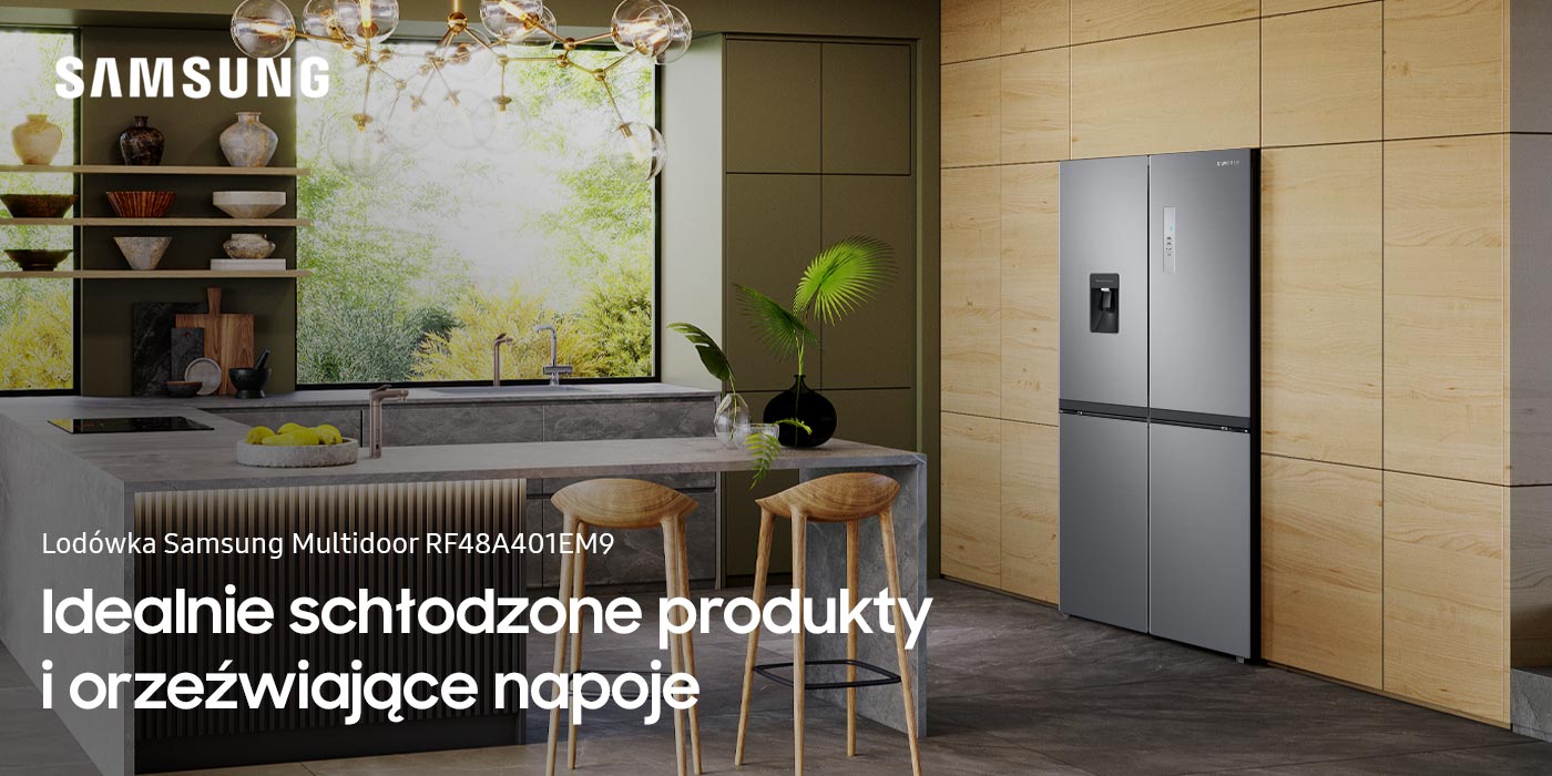 Lodówka Samsung Multidoor RF48A401EM9 z dystrybutorem wody i lodu Lodówka Samsung Multidoor RF48A401EM9 z dystrybutorem wody i lodu