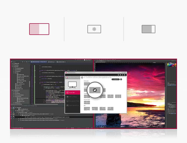 OnScreen Control — dzielenie ekranu | Ustawienia monitora ? Podgląd 5:9