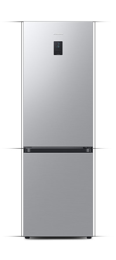 Zdjęcie wykończonej w metalicznym graficie chłodziarko-zamrażarki Samsung Zdjęcie wykończonej w metalicznym graficie chłodziarko-zamrażarki Samsung