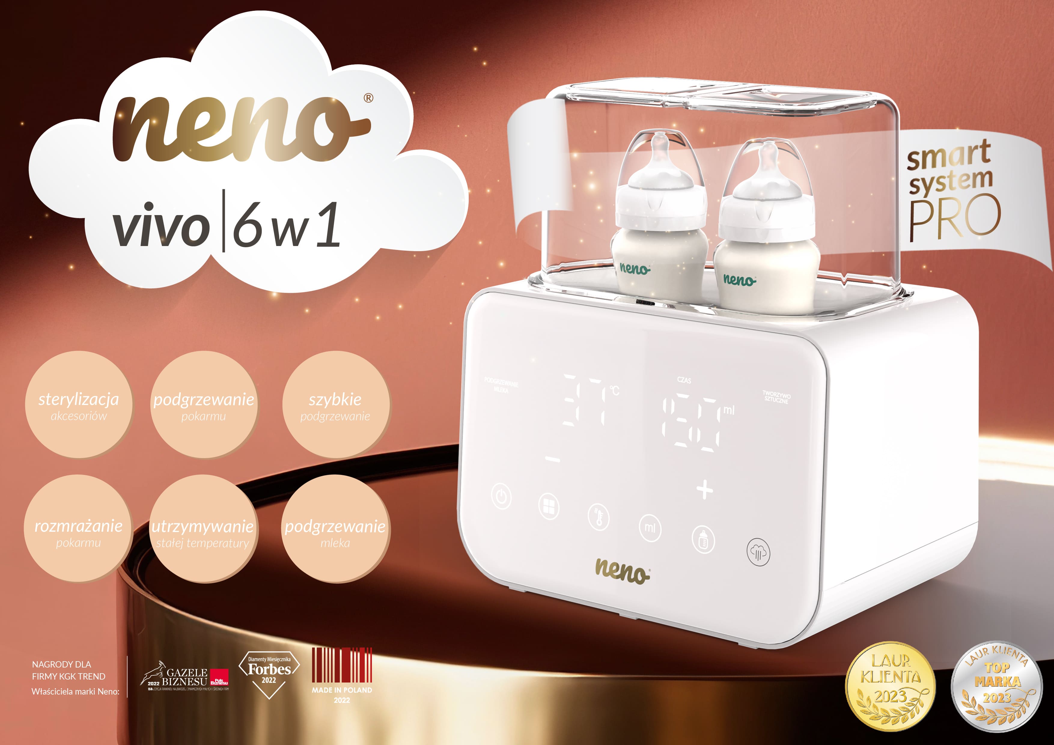 Neno Vivo -urządzenie 6 w 1 do podgrzewania butelek