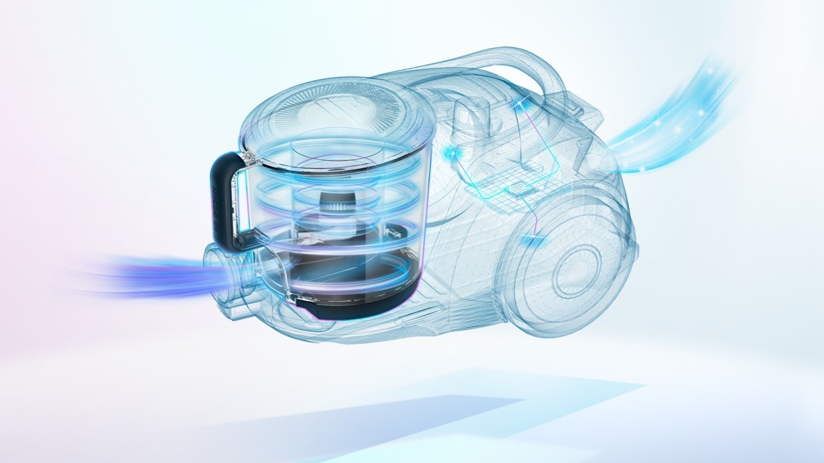 Technologia Sensor AirCycle - wyższa wydajność odkurzania z kontrolą efektywności.