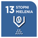 Stalowy młynek z 13-poziomową regulacją stopnia zmielenia