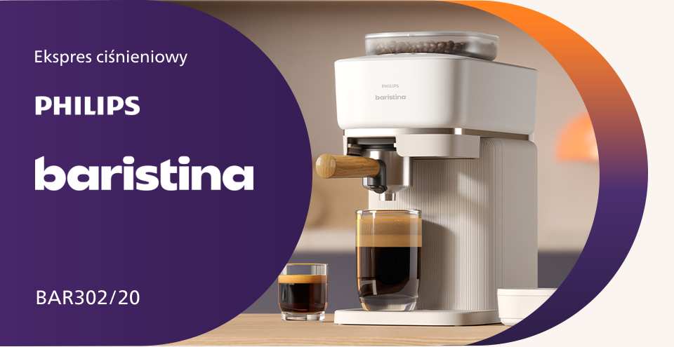 Ekspres ciśnieniowy z młynkiem Philips Baristina dostępny jest na stronie Ceneo Ekspres ciśnieniowy z młynkiem Philips Baristina dostępny jest na stronie Ceneo