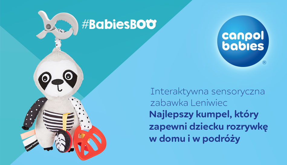 Interaktywna sensoryczna zabawka BabiesBoo LENIWIEC
