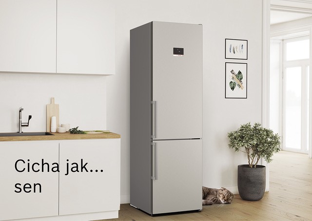 Super cicha chłodziarko-zamrażarka (33 dB)