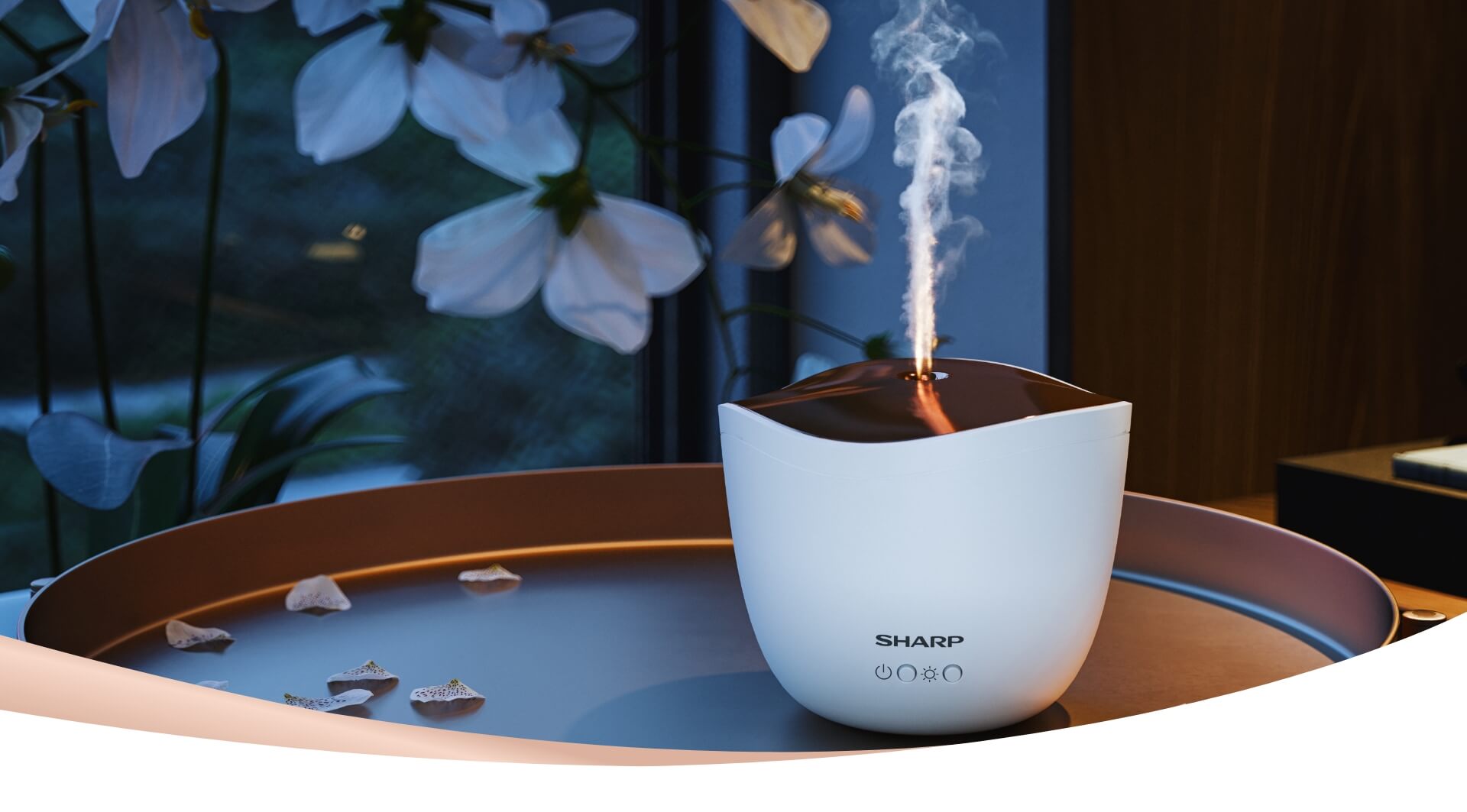 Ultradźwiękowy aromatyzer SHARP DF-A1E-W