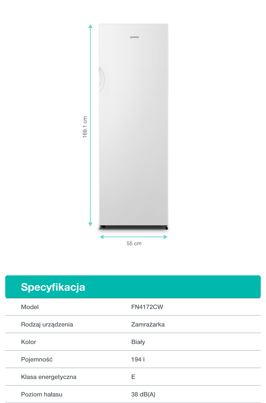 Image: Gorenje fridge FN4172CW Gorenje fridge FN4172CW