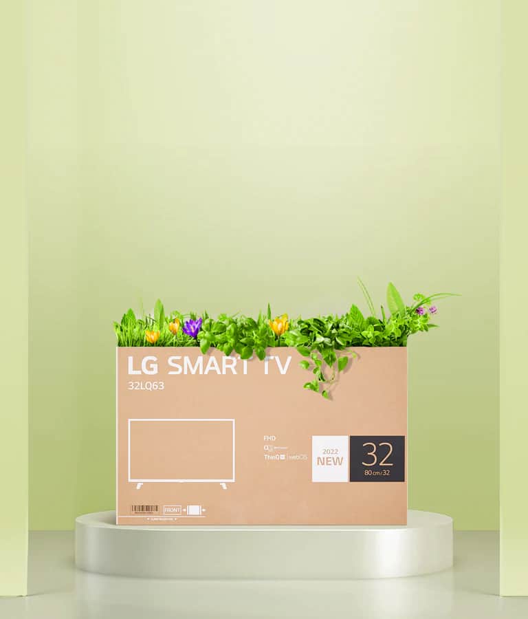 Pudełko na kwiaty wykorzystane do produkcji opakowania monitora LG FHD.
