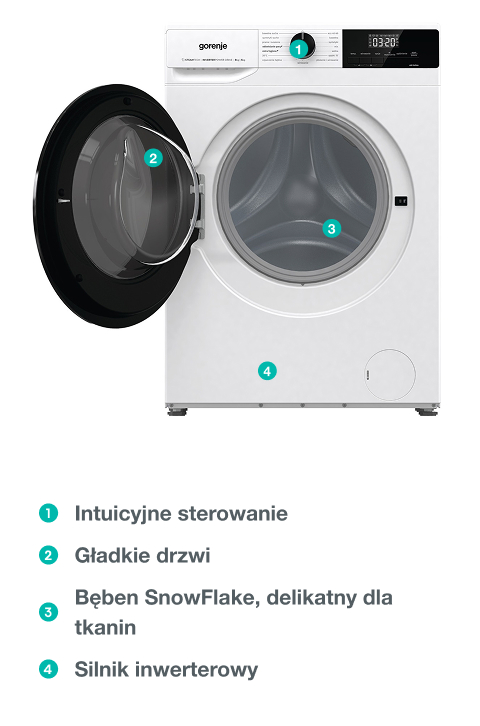 Image: GORENJE LAUNDRY WD2A854ADS-PL GORENJE LAUNDRY WD2A854ADS-PL