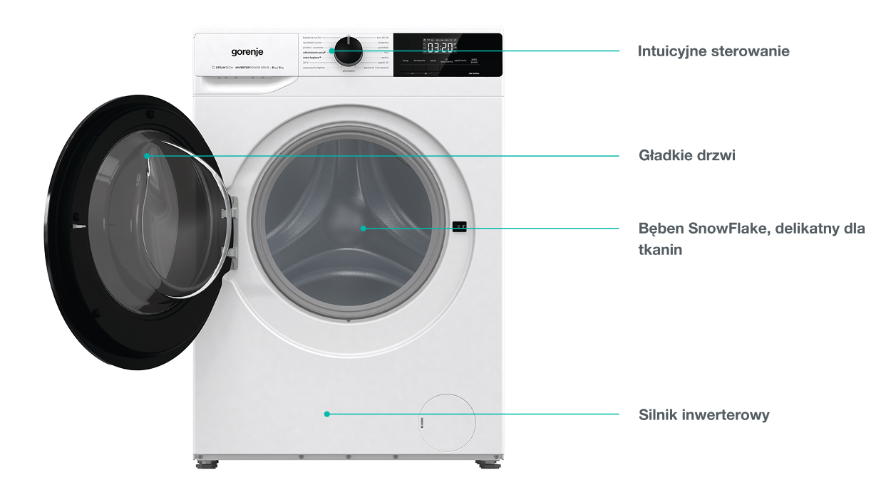 Image: GORENJE LAUNDRY WD2A854ADS-PL GORENJE LAUNDRY WD2A854ADS-PL