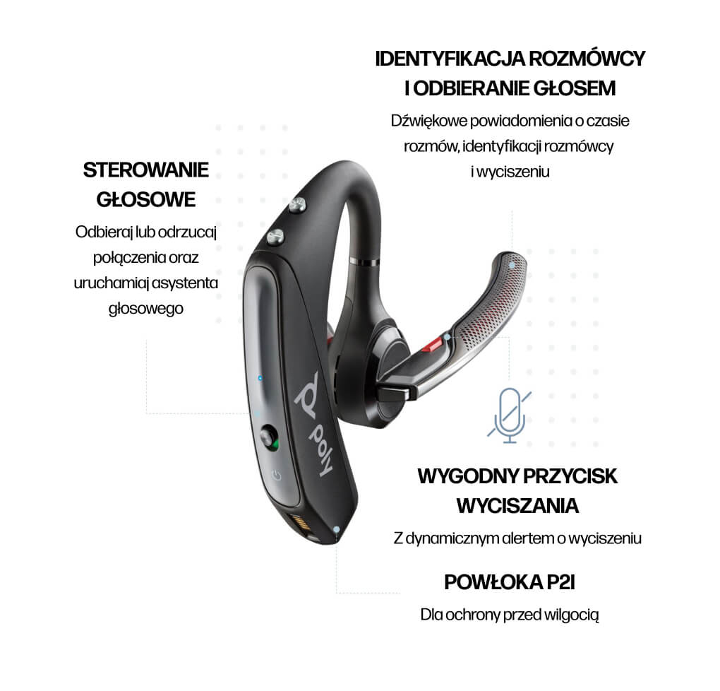 HP headphones Poly Voyager 5200