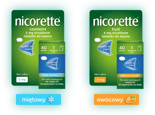 Smaki TABLETEK Nicorette