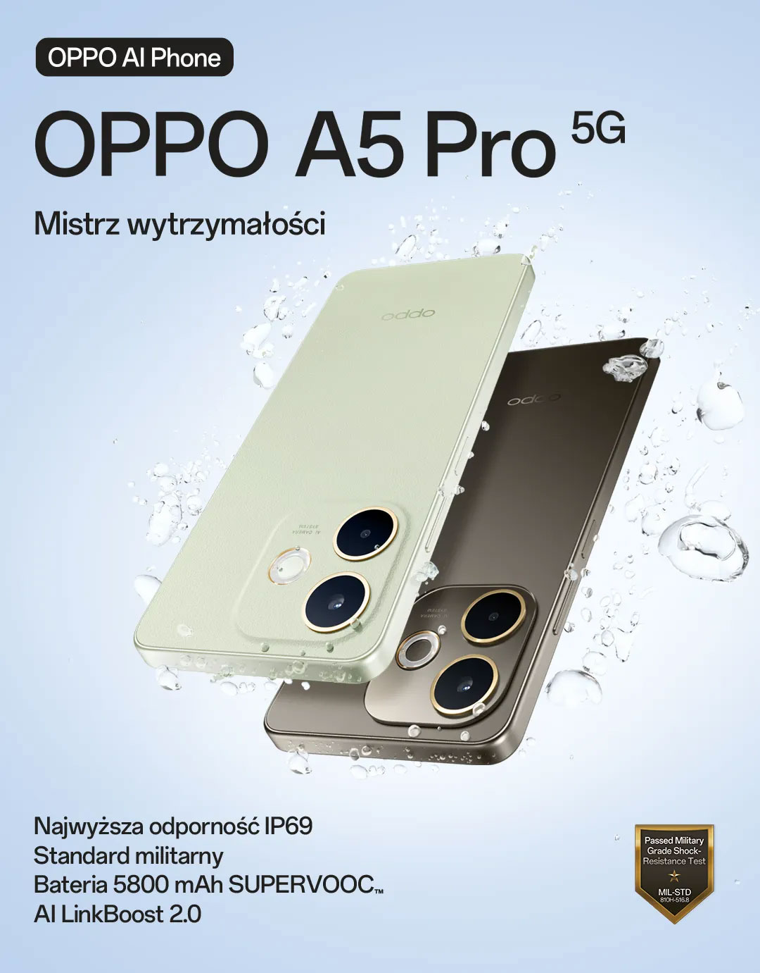 OPPO A5 Pro 5G. Mistrz wytrzymałości.