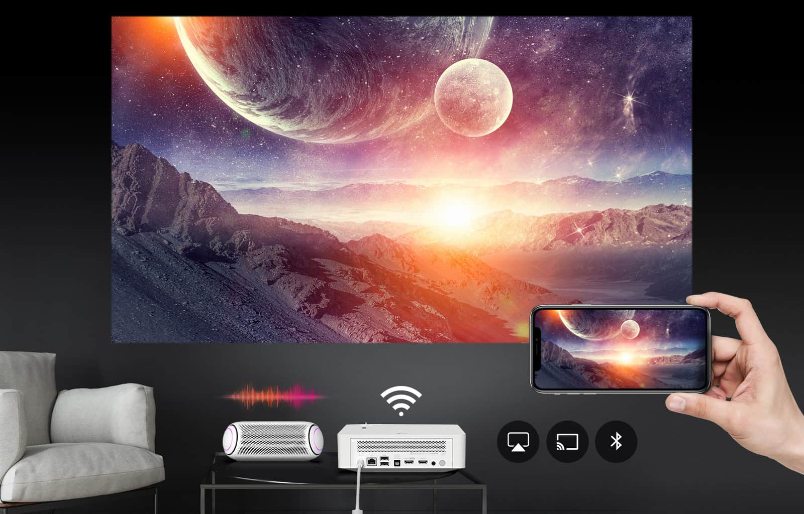 Projektor LG PF610P z zaawansowaną łącznością bezprzewodową