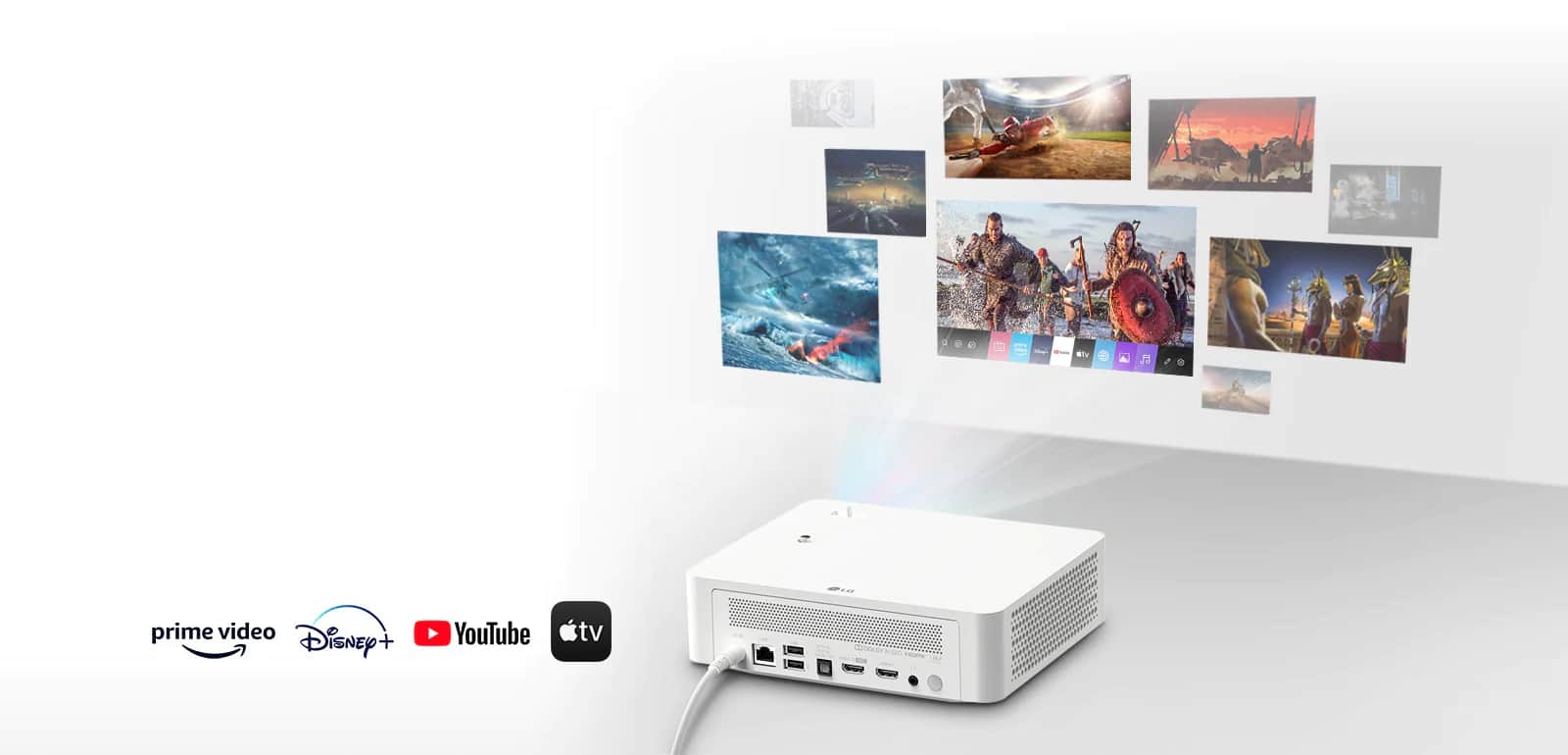 Projektor LG CineBeam do oglądania różnego rodzaju treści