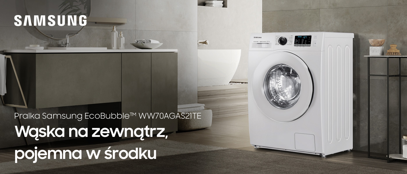 Pralka Slim EcoBubble Samsung WW70AGAS21TE Pralka Slim EcoBubble Samsung WW70AGAS21TE