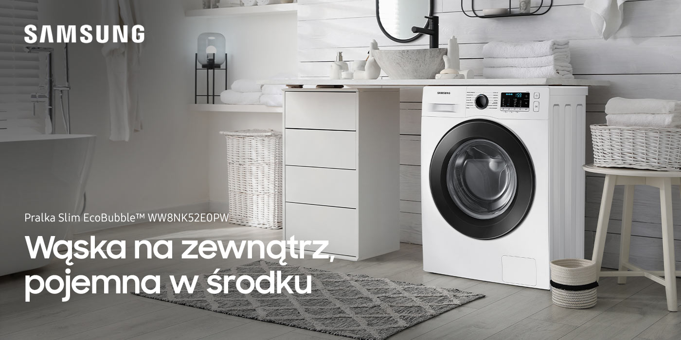 Pralka Slim EcoBubble Samsung WW8NK52E0PW Pralka Slim EcoBubble Samsung WW8NK52E0PW