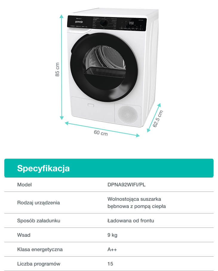 Image: GORENJE LAUNDRY DPNA92WIFI-PL GORENJE LAUNDRY DPNA92WIFI-PL