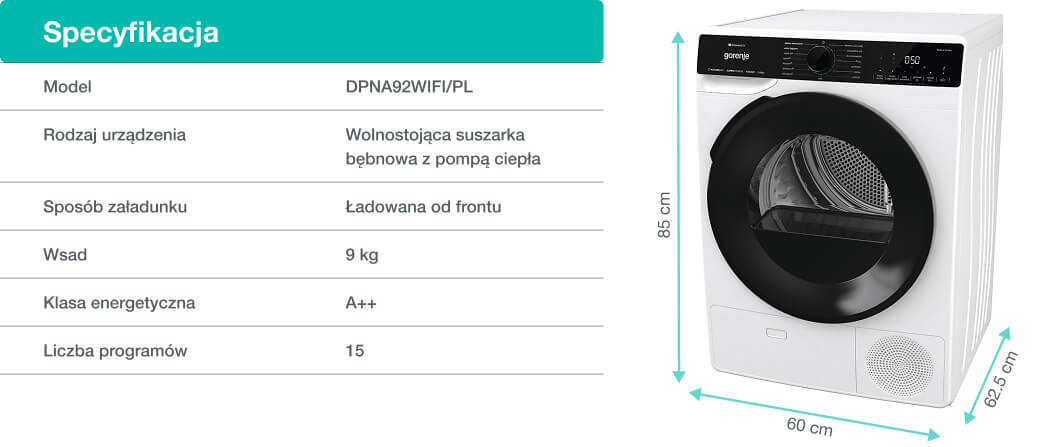 Image: GORENJE LAUNDRY DPNA92WIFI-PL GORENJE LAUNDRY DPNA92WIFI-PL