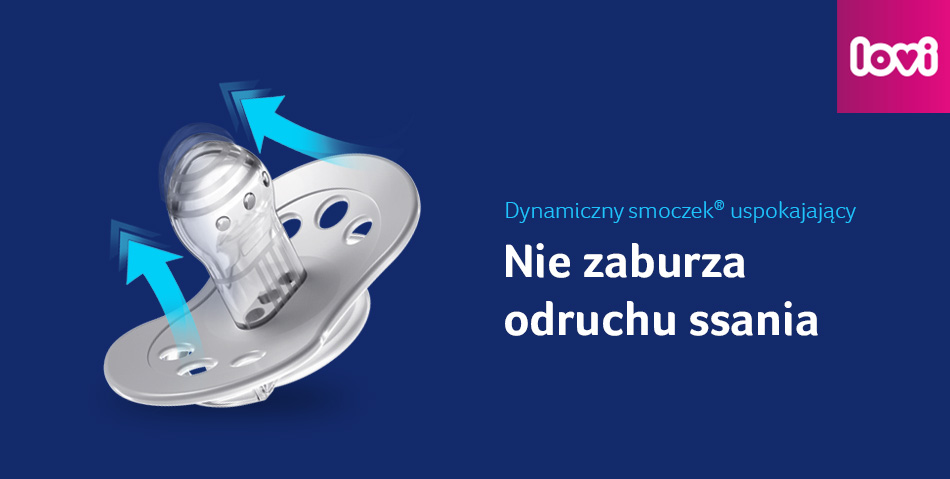 Dynamiczny smoczek uspokajający LOVI Harmony 0-3m
