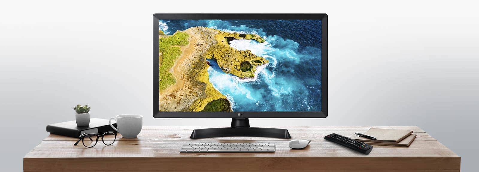 Monitor LG LED z tunerem TV to urządzenie łączące funkcjonalność monitora komputerowego i telewizora