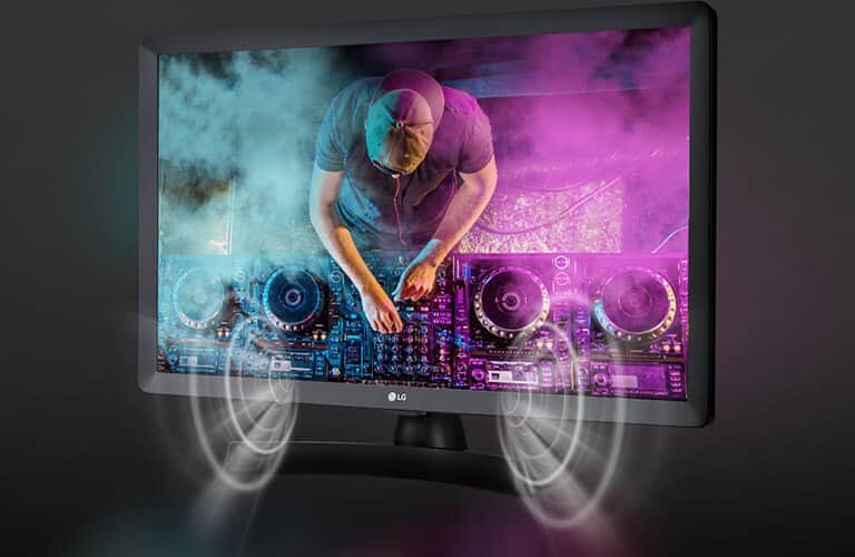Wciągająca rozrywka dzięki dwóm głośnikom stereo o mocy 5 W każdy