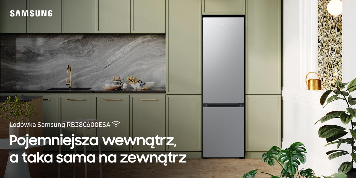 Lodówka Samsung Grand+ RB38C600ESA z dolnym zamrażalnikiem Lodówka Samsung Grand+ RB38C600ESA z dolnym zamrażalnikiem