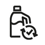 Automatyczne dozowanie Czarna ikonka detergentu