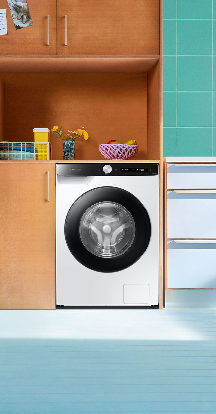 Pralka Samsung Pralka Samsung WW80T534DAEAS6 widziana z przodu