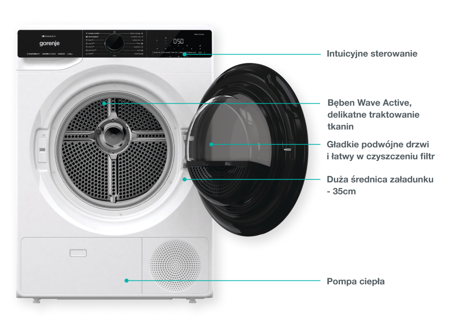 Image: Gorenje washing machine WPNA84A2TSWIFI-PL Gorenje washing machine WPNA84A2TSWIFI-PL