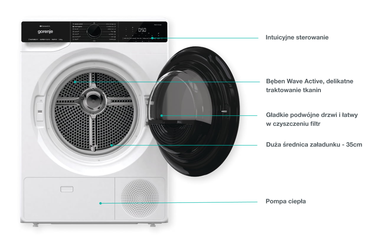 Image: Gorenje washing machine WPNA84A2TSWIFI-PL Gorenje washing machine WPNA84A2TSWIFI-PL