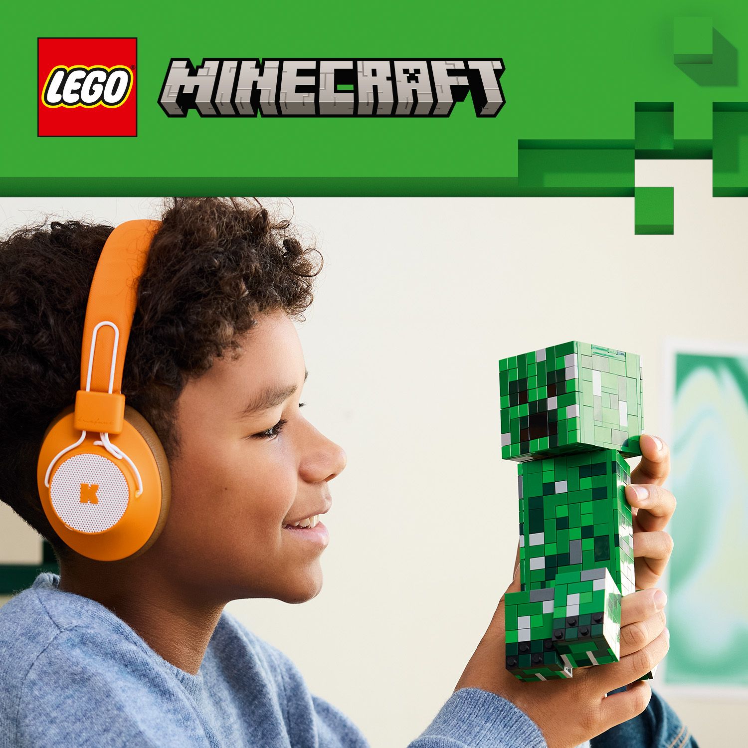 Dekoracja pokoju rodem z gry Minecraft®