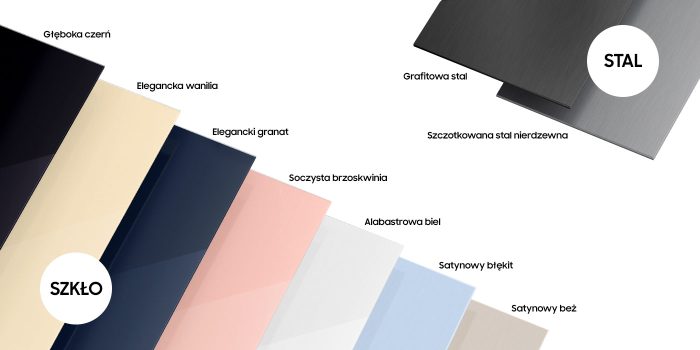 warianty wykończenia lodówki Samsung Bespoke warianty wykończenia lodówki Samsung Bespoke
