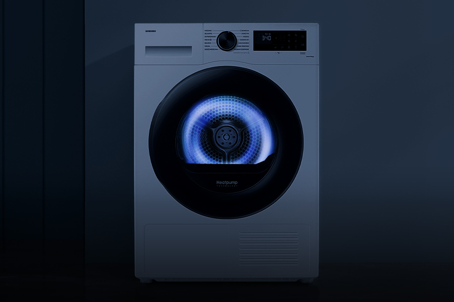 Podświetlanie bębna Podświetlany bęben suszarki Samsung