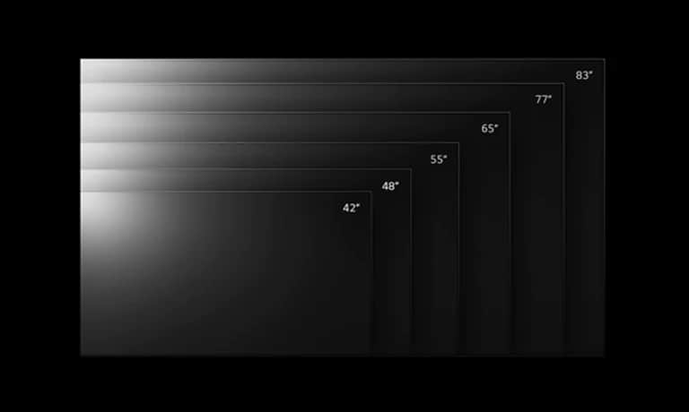 Linia telewizorów LG OLED G2 w różnych rozmiarach od 55 do 83 cali
