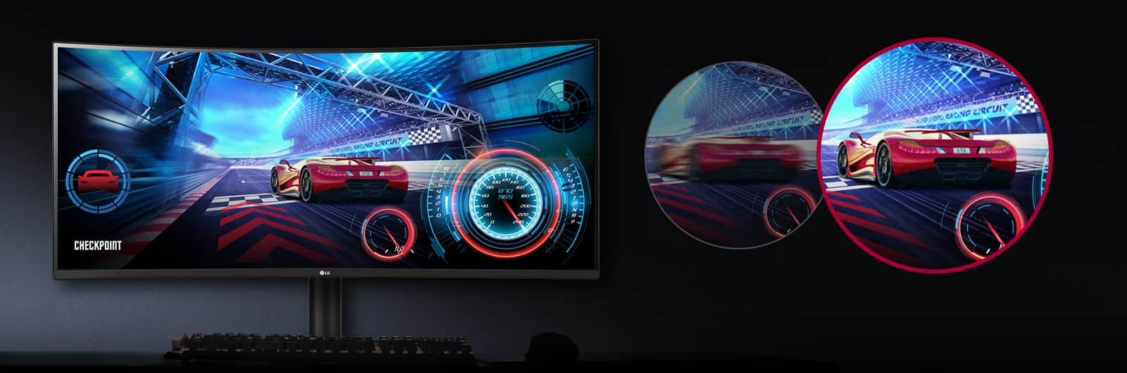 Płynny ruch w grach przy częstotliwości odświeżania 160Hz w porównaniu do częstotliwości odświeżania 60Hz