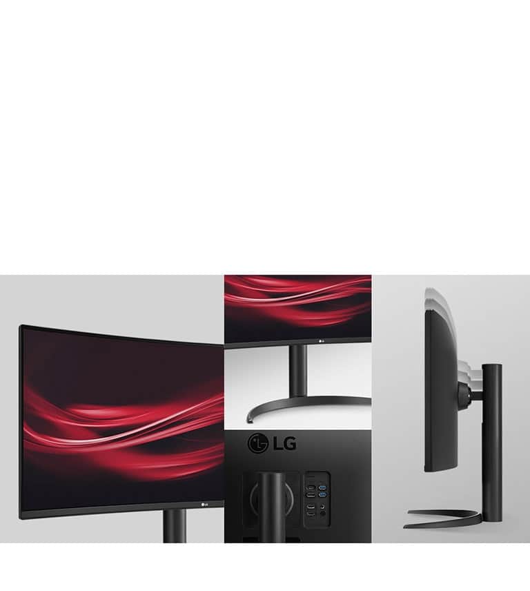 Ergonomiczny design z możliwością regulacji kąta nachylenia i wysokości oraz łatwą w montażu podstawką.