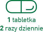 1 tabletka 2 razy dziennie